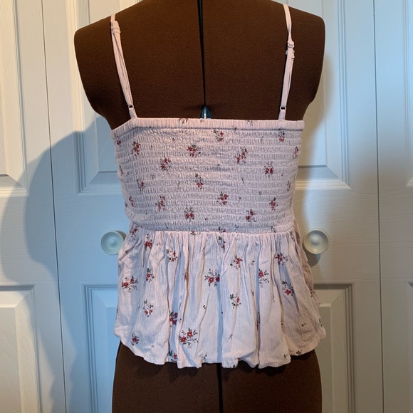 Pastel pink peplum floral top - Picture 2 of 3